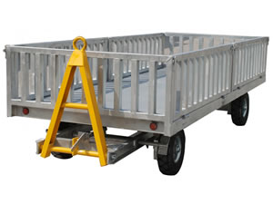 Open Airport Baggage Trailer