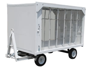 Open Airport Baggage Trailer