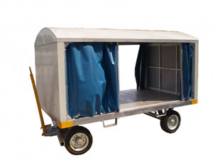 Closed Airport Baggage Trailer